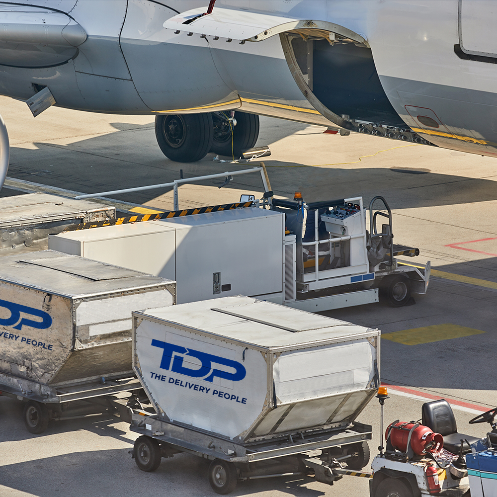 TDP Cargo containers loaded into an airliner
